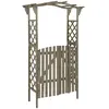 Image de VidaXL Pergola avec portail 116x40x204 cm - Gris