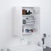 Image de vidaXL Armoire à miroir salle de bain blanc 60x15x75 cm