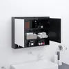 Image de VidaXL Armoire à miroir - Noir brillant