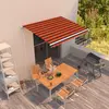 Image de vidaXL Auvent Rétractable Orange/Marron 3x2,5 m