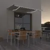 Image de vidaXL Auvent manuel rétractable avec LED 350x250 cm Crème