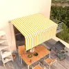 Image de vidaXL Auvent manuel rétractable - 3,5x2,5 m Jaune et blanc