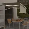 Image de VidaXL - Auvent Manuel LED 4x3 m Crème