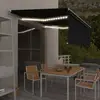 Image de vidaXL Auvent manuel avec LED 4x3 m