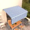 Image de vidaXL Auvent rétractable 4x3 m Bleu et blanc
