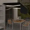Image de vidaXL Auvent manuel avec store/LED 450x300 cm - Anthracite