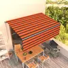 Image de vidaXL Store manuel avec store - Orange/Marron - 4x3 m