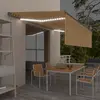 Image de VIDAXL Auvent manuel avec store LED - Jaune et blanc