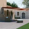 Image de vidaXL Auvent manuel rétractable avec LED - Orange et marron 6x3 m