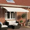 Image de vidaXL Auvent rétractable automatique et poteaux 3x2,5 m Crème