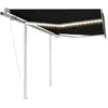 Image de vidaXL Auvent automatique capteur de vent et LED 3x2,5 m Anthracite