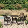 Image de vidaXL Ensemble de bistro 5 pcs aluminium coulé bronze