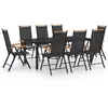 Image de VidaXL Ensemble à manger de jardin 9 pcs - Aluminium