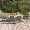 Image de vidaXL Ensemble à manger de jardin 7 pcs - Résine tressée Gris