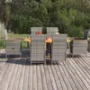 Image de vidaXL Ensemble à manger de jardin 7 pcs - Gris