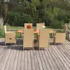 Image de vidaXL Ensemble à manger de jardin 7 pcs - Beige