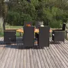 Image de Ensemble à manger vidaXL 7 pcs - Noir