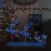 Image de VidaXL Renne et Traîneaux Noël LED - Acrylique - Bleu