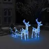 Image de vidaXL Rennes et traîneau LED 160 - Bleu