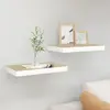 Image de vidaXL Étagères Flottantes Chêne et Blanc 40x23x3,8 cm