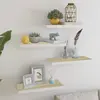 Image de vidaXL Étagères Flottantes Chêne et Blanc