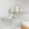 Image de vidaXL Étagères Murales Flottantes - 2 pcs Gris Béton