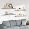 Image de vidaXL Étagères murales flottantes 4 pcs - Gris béton
