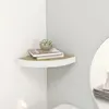Image de vidaXL Étagère d'angle Murale Chêne et Blanc