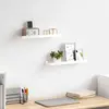 Image de vidaXL Étagères murales 2 pcs 40x9x3 cm Blanc brillant