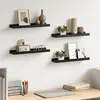 Image de vidaXL Étagères Murales 4 pcs - Noir
