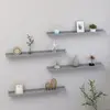 Image de vidaXL Étagères Murales 4 pcs Gris - 80 x 9 x 3 cm