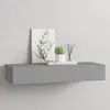 Image de vidaXL Étagère Murale Gris à Tiroir