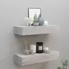Image de vidaXL Étagères à tiroir murales 2 pcs - Gris béton