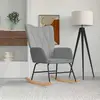 Image de vidaXL Chaise à bascule - Gris clair