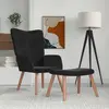 Image de vidaXL Chaise de relaxation - Noir Velours