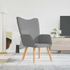 Image de vidaXL Chaise relaxation - Gris clair Tissu