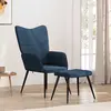 Image de vidaXL Chaise de relaxation Bleu