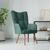 Image de vidaXL Chaise de relaxation - Vert foncé velours