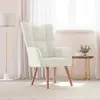 Image de vidaXL Chaise de Relaxation - Blanc Crème