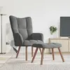 Image de vidaXL Chaise de relaxation Gris foncé Velours