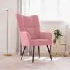 Image de vidaXL Chaise de relaxation - Rose velours