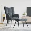 Image de VIDAXL Relaxation et tabouret - Gris foncé