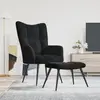Image de VIDAXL Chaise de relaxation - Noir Velours