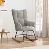 Image de vidaXL Chaise à bascule - Gris clair