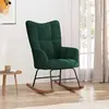 Image de vidaXL Chaise à bascule - Vert foncé
