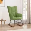 Image de vidaXL Chaise à Bascule - Vert clair Velours