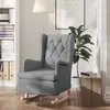 Image de vidaXL Fauteuil à bascule - Gris clair Tissu