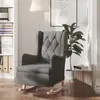 Image de vidaXL Fauteuil à Bascule - Gris foncé