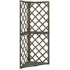 Image de vidaXL Treillis d'Angle en Bois - Gris - 50x50x145 cm
