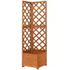Image de vidaXL Jardinière d'angle treillis 150cm - Bois sapin
